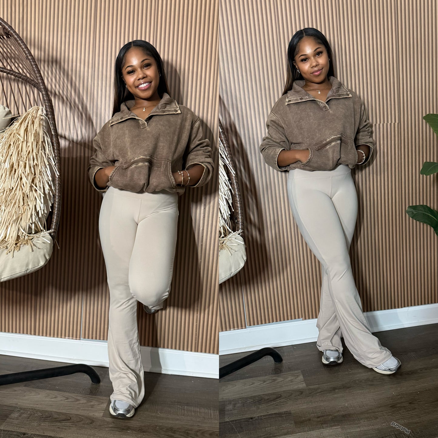 Better Behave Flare Pants (Brown)