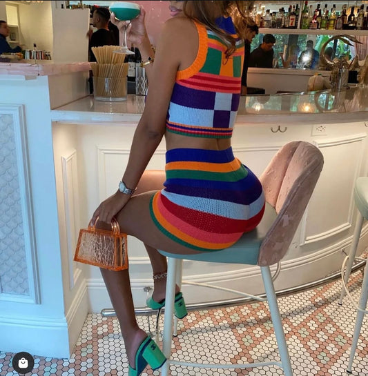 Color Block Shorts Only