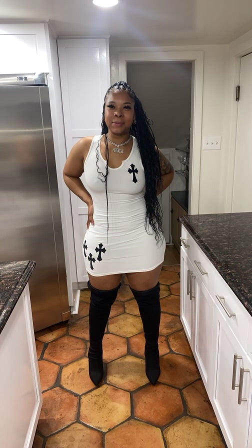 White Chrome Dress