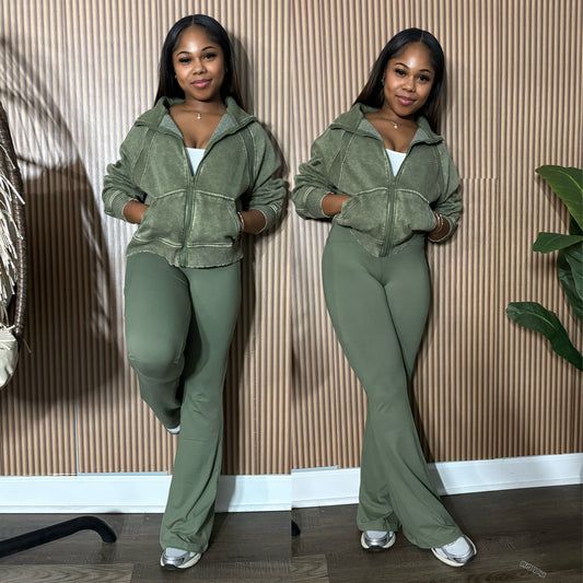 Better Behave Zip Up (Olive Green)