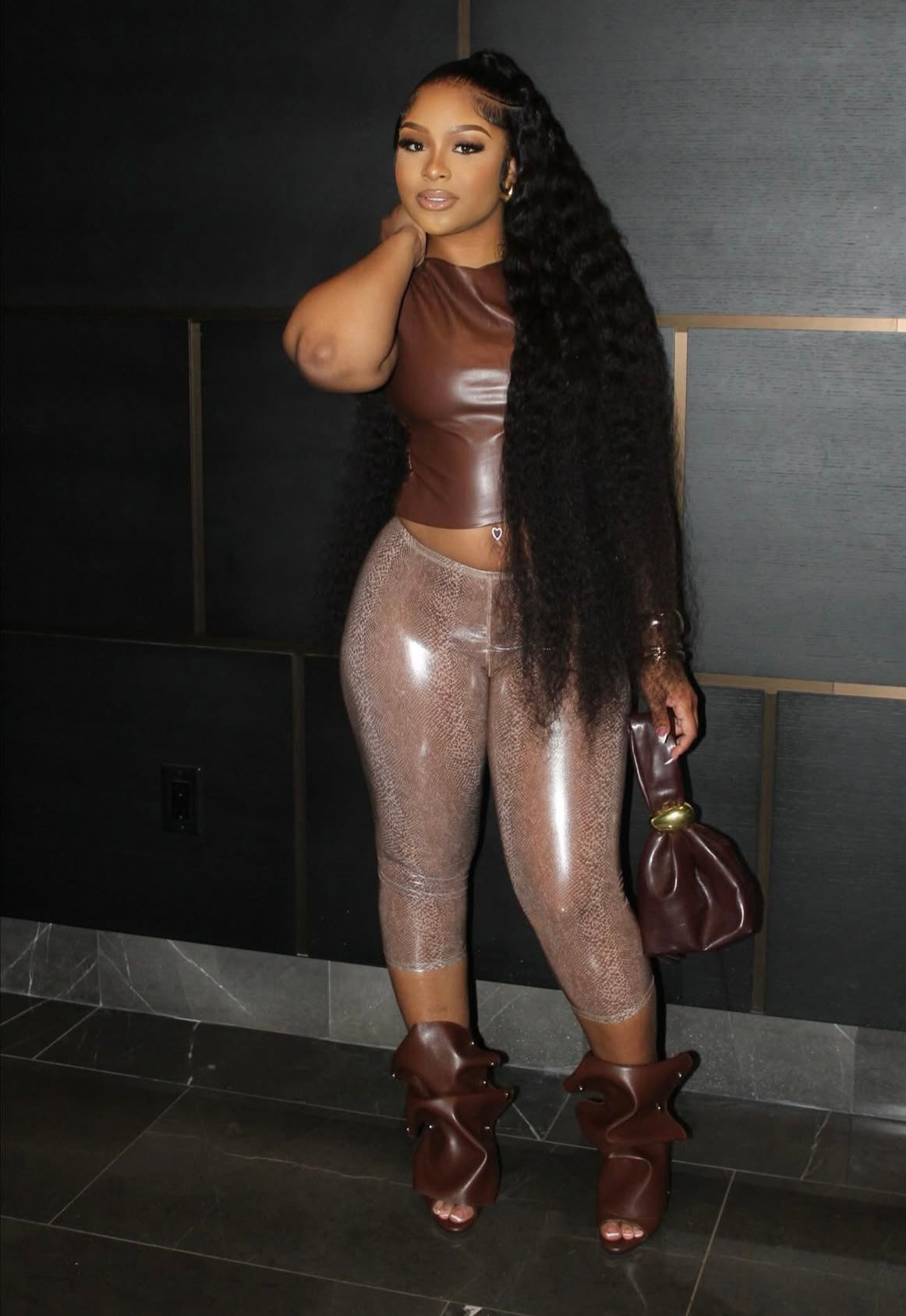 Snake Capri Leggings